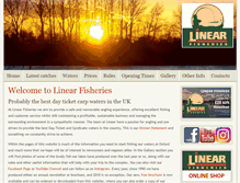 Tablet Screenshot of linear-fisheries.co.uk